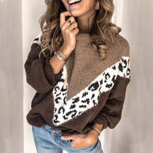 Load image into Gallery viewer, Autumn Winter Loose  Leopard Print Sweater Womens Pullover Plus Size Sweaters High Quality Oversized Thick Sweater Female