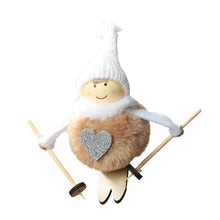Load image into Gallery viewer, Noel Christmas Angel Girl Ski Plush Dolls Christmas Tree Ornament Pendant Party Christmas Decoration for Home