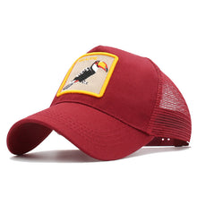 Load image into Gallery viewer, Animals Embroidery Baseball Caps Men Women Snapback Hip Hop Hat Summer Mesh hat Streetwear Bone gorra animales bordados